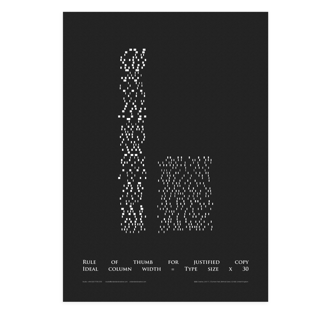 Justified Type Poster, Tips To Working With Justified Copy