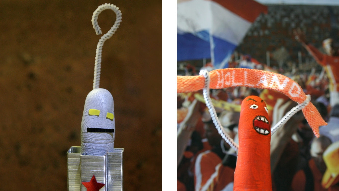 Robot & Dutch Football Fan From The Smart Gesture Finger Family Designed By &&& Creative