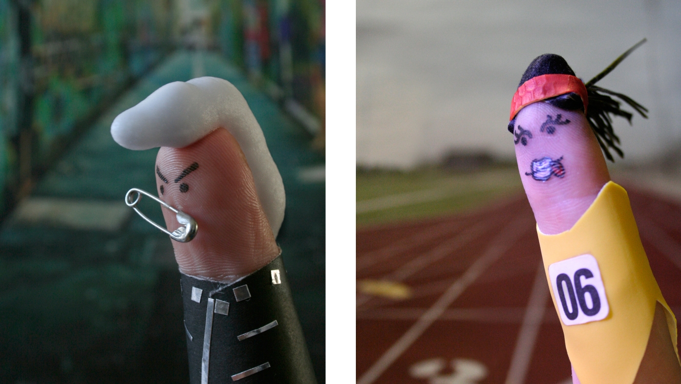 Punk & Runner From The Smart Gesture Finger Family Designed By &&& Creative