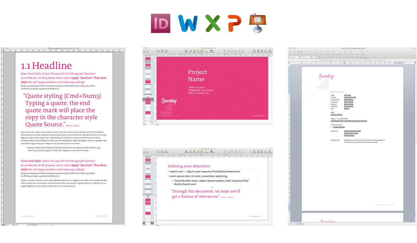 Microsoft Office Templates For Brand Identity Sunday Publishing Ltd.
